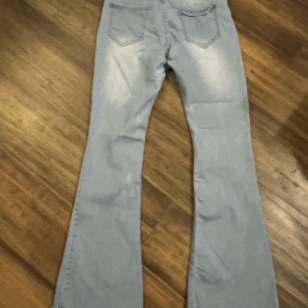 Ladies Red Bottoms pants light denim wash flare jeans sz 13/31 - Picture 6 of 7